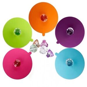 Silicone Drink Covers - Set of 5 (NEW!)